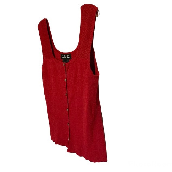 Button Down cropped Sleeveless Sweater Tank Large by J.A.C. - Picture 10 of 14